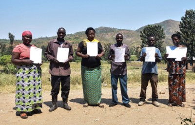 Project Affected People financially supported to obtain land titles